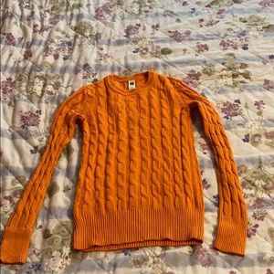 Orange knit sweater